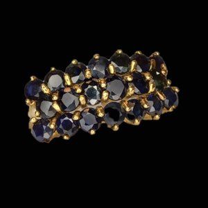 Yellow gold sapphire ring new